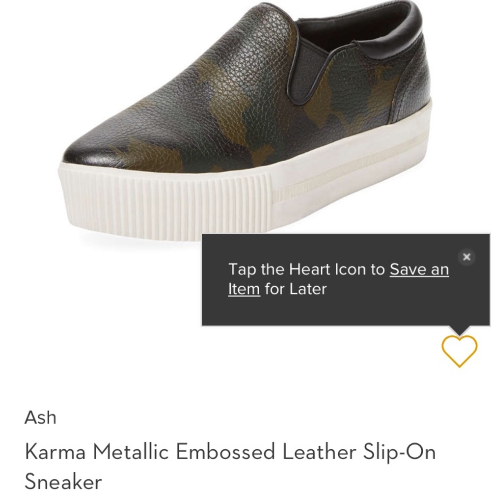 ASH leather slip on platform sneakers